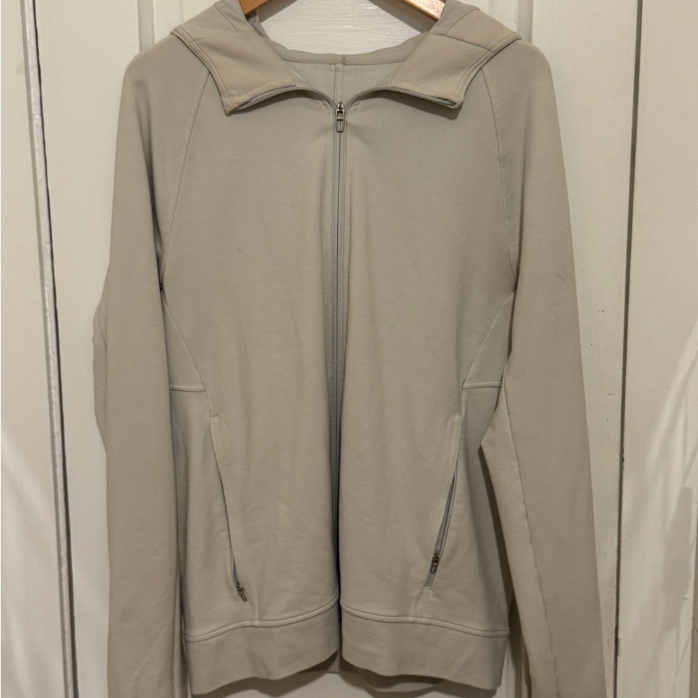 Lululemon Light Gray Zip-Up Hoodie - Picture 1 of 4